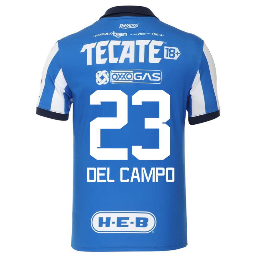 Niño Camiseta Valeria Del Campo #23 Azul Blanco 1ª Equipación 2023/24 La Camisa Perú
