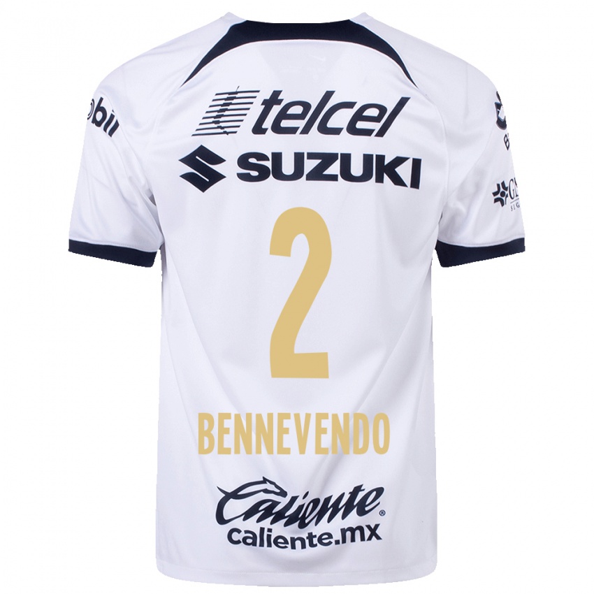 Niño Camiseta Pablo Bennevendo #2 Blanco 1ª Equipación 2023/24 La Camisa Perú