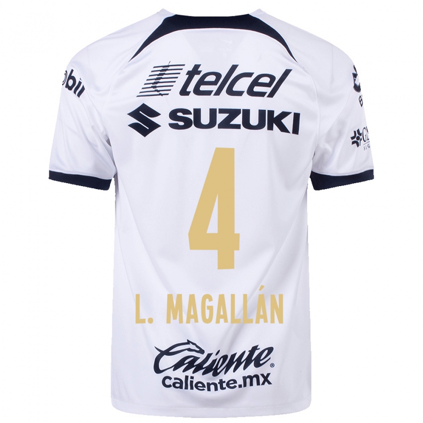 Niño Camiseta Lisandro Magallan #4 Blanco 1ª Equipación 2023/24 La Camisa Perú