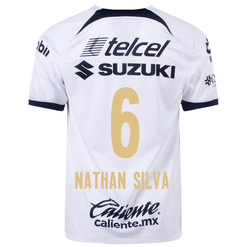 Niño Camiseta Nathan Silva #6 Blanco 1ª Equipación 2023/24 La Camisa Perú