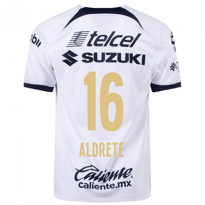 Niño Camiseta Adrian Aldrete #16 Blanco 1ª Equipación 2023/24 La Camisa Perú