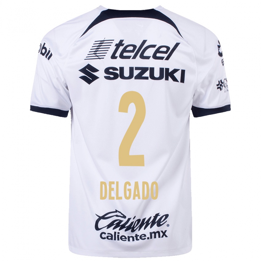 Niño Camiseta Dirce Delgado #2 Blanco 1ª Equipación 2023/24 La Camisa Perú