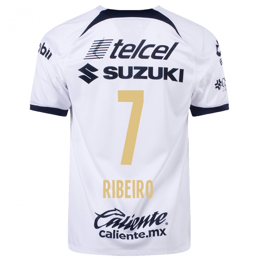 Niño Camiseta Stephanie Ribeiro #7 Blanco 1ª Equipación 2023/24 La Camisa Perú