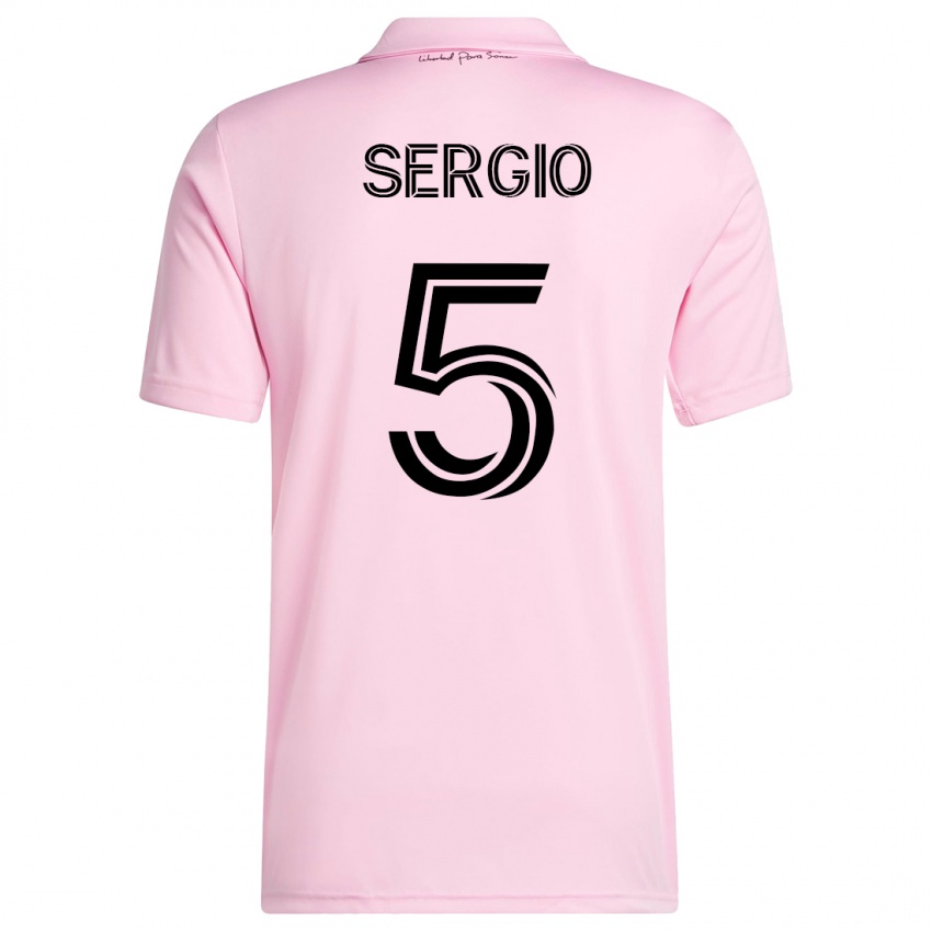 Niño Camiseta Sergio Busquets #5 Rosa 1ª Equipación 2023/24 La Camisa Perú