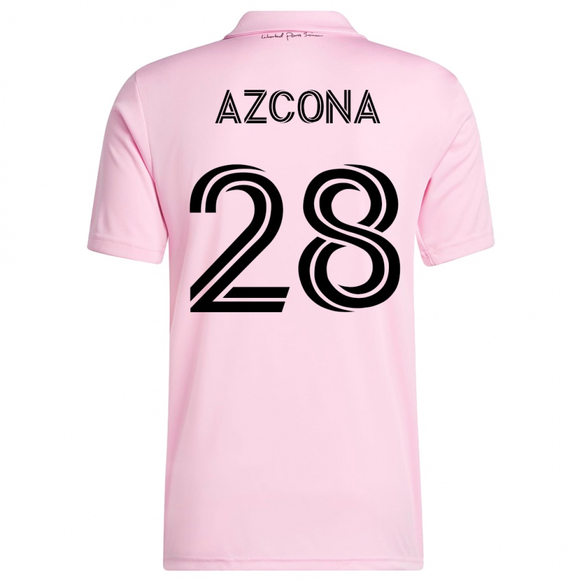 Niño Camiseta Edison Azcona #28 Rosa 1ª Equipación 2023/24 La Camisa Perú