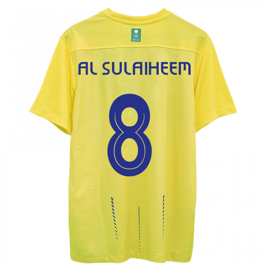 Niño Camiseta Abdulmajeed Al-Sulaiheem #8 Amarillo 1ª Equipación 2023/24 La Camisa Perú