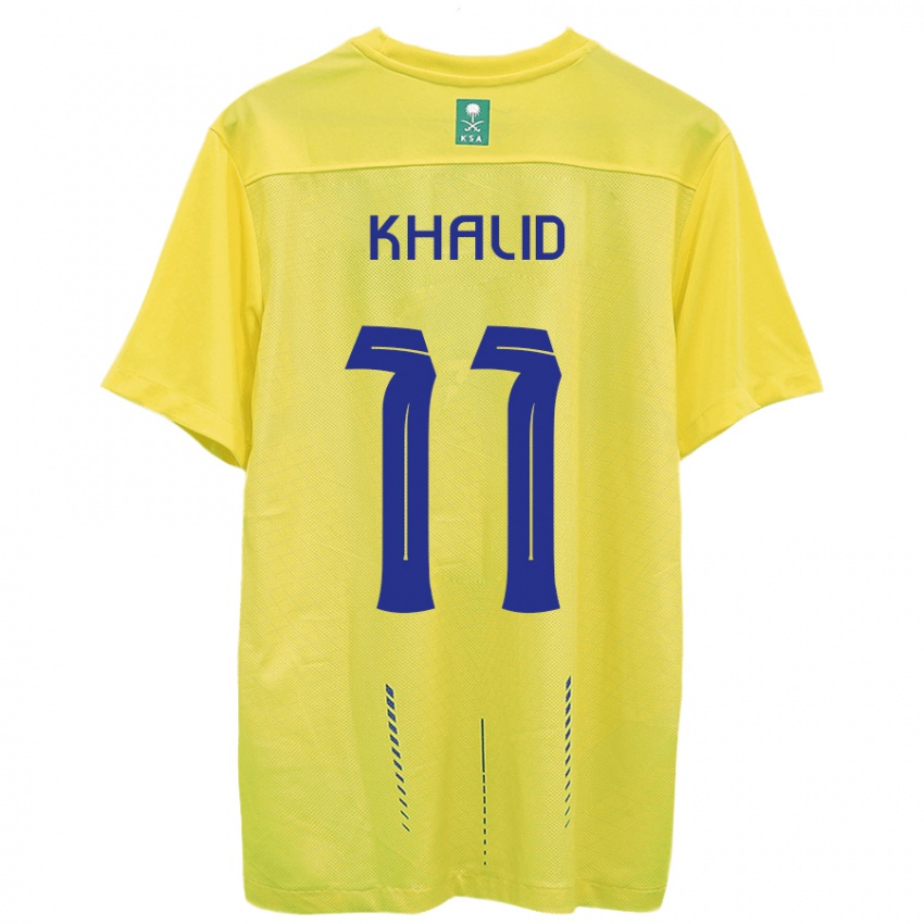 Niño Camiseta Khalid Al-Ghannam #11 Amarillo 1ª Equipación 2023/24 La Camisa Perú