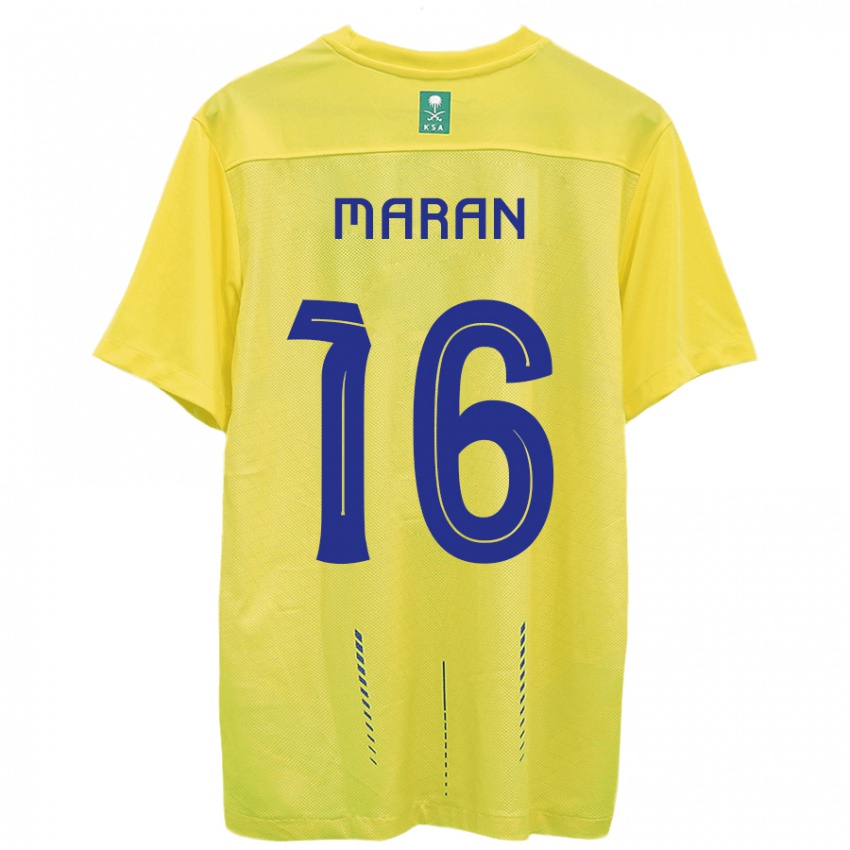 Niño Camiseta Mohammed Maran #16 Amarillo 1ª Equipación 2023/24 La Camisa Perú