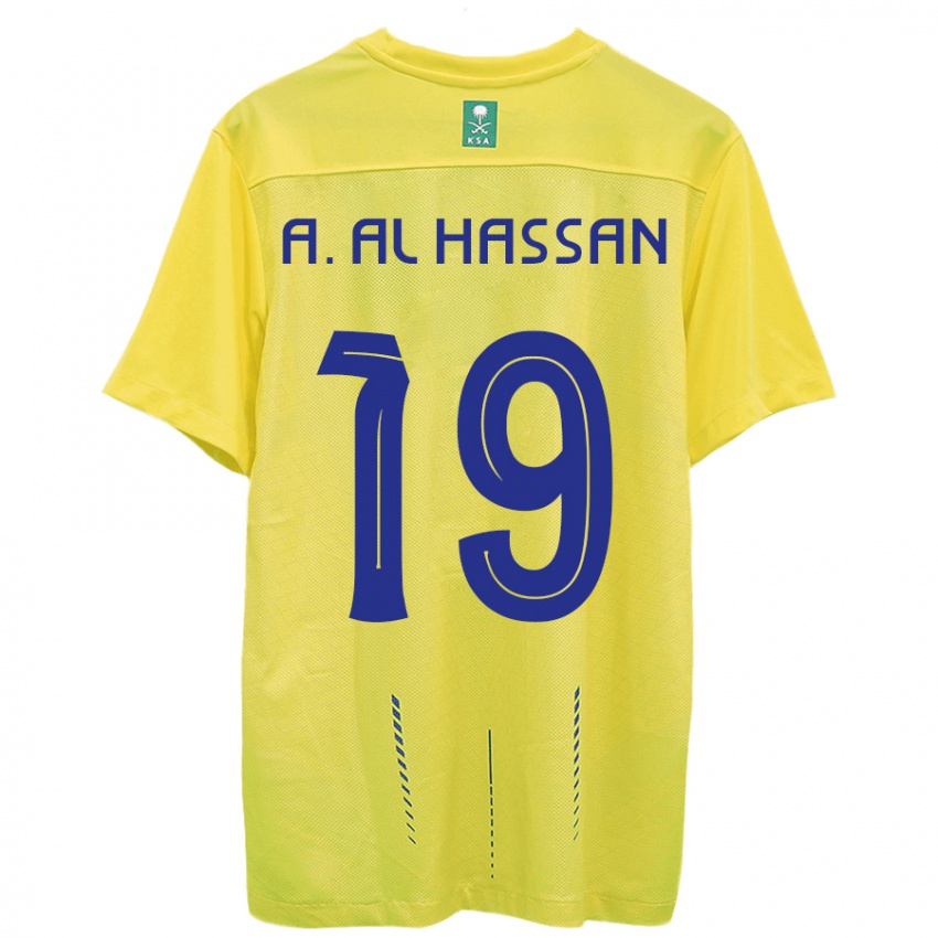 Niño Camiseta Ali Al-Hassan #19 Amarillo 1ª Equipación 2023/24 La Camisa Perú