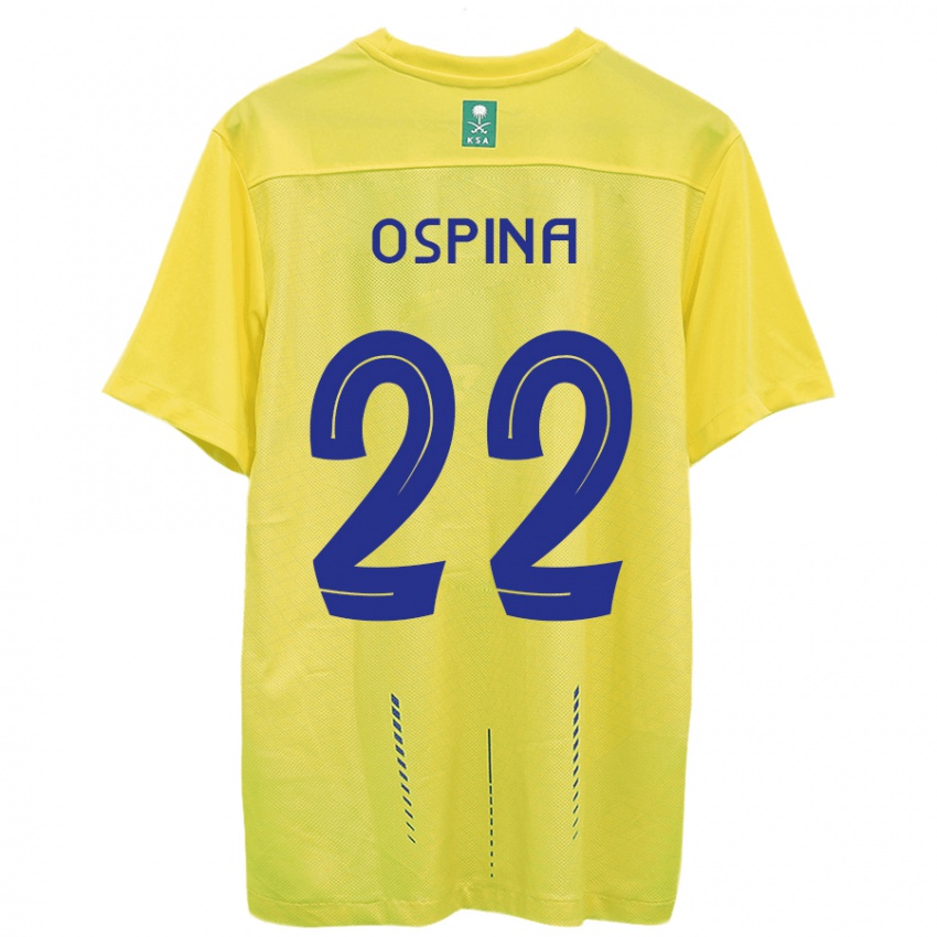 Niño Camiseta David Ospina #22 Amarillo 1ª Equipación 2023/24 La Camisa Perú