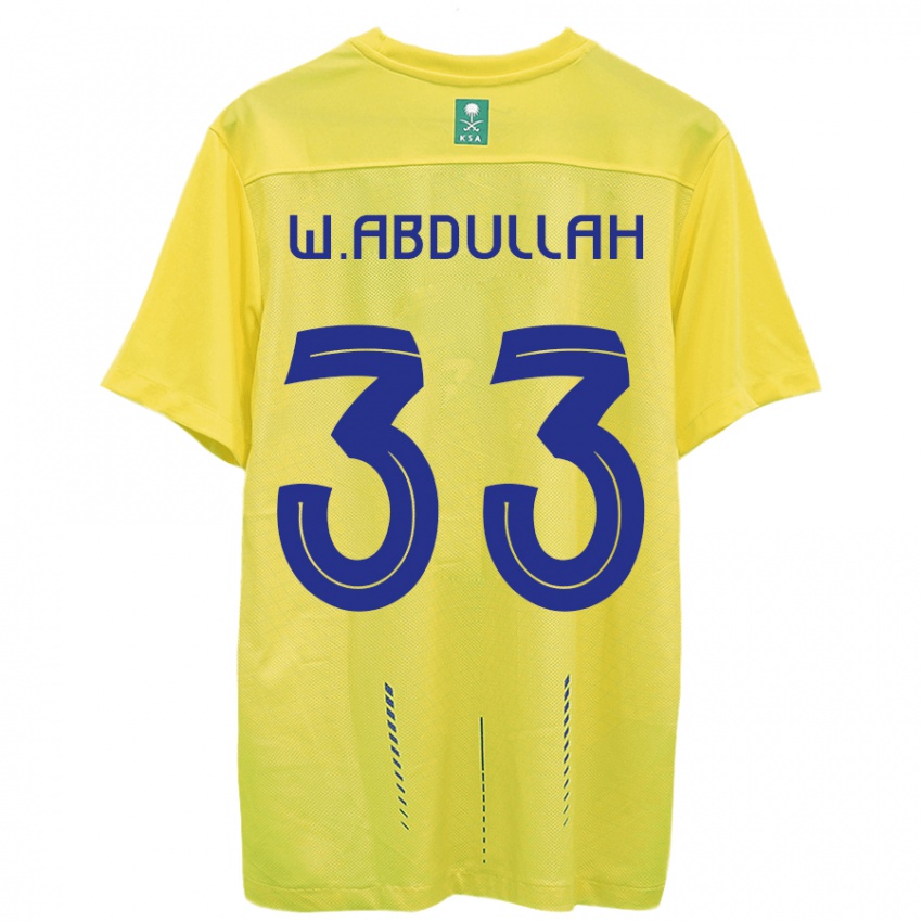 Niño Camiseta Waleed Abdullah #33 Amarillo 1ª Equipación 2023/24 La Camisa Perú