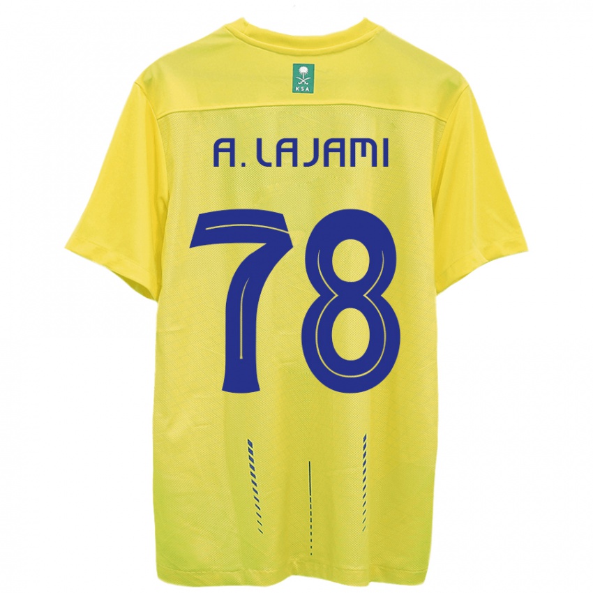 Niño Camiseta Ali Lajami #78 Amarillo 1ª Equipación 2023/24 La Camisa Perú