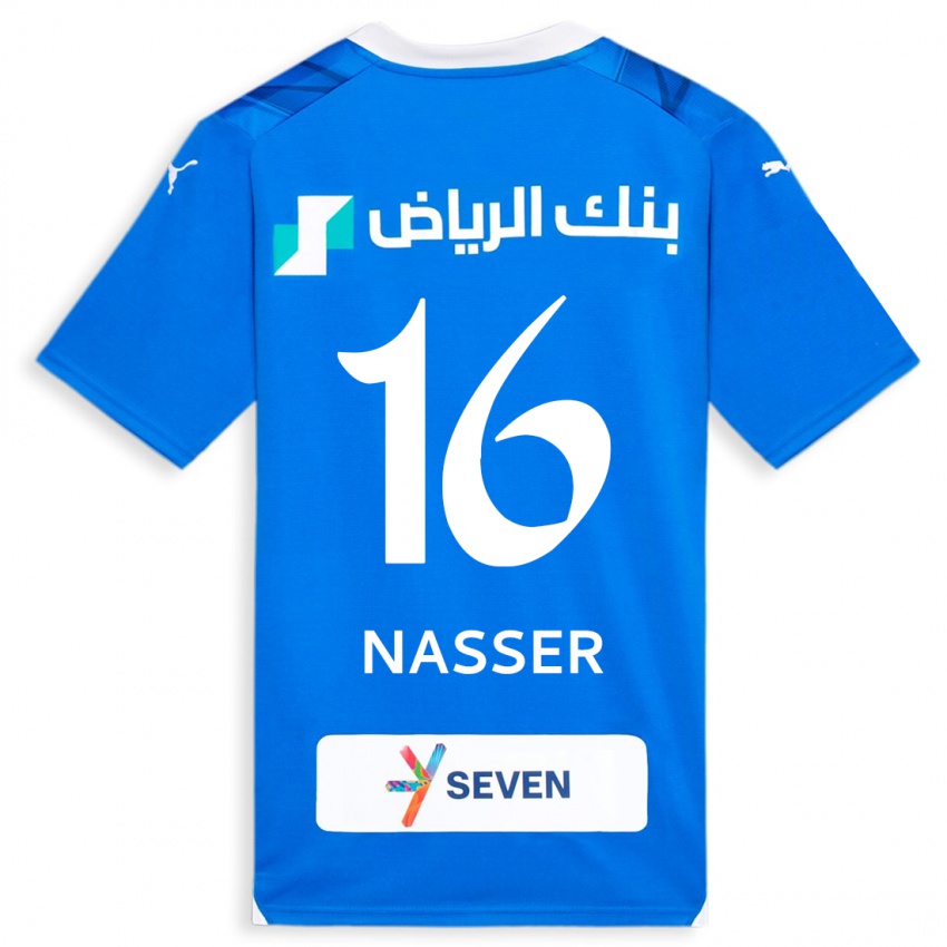 Niño Camiseta Nasser Al-Dawsari #16 Azul 1ª Equipación 2023/24 La Camisa Perú