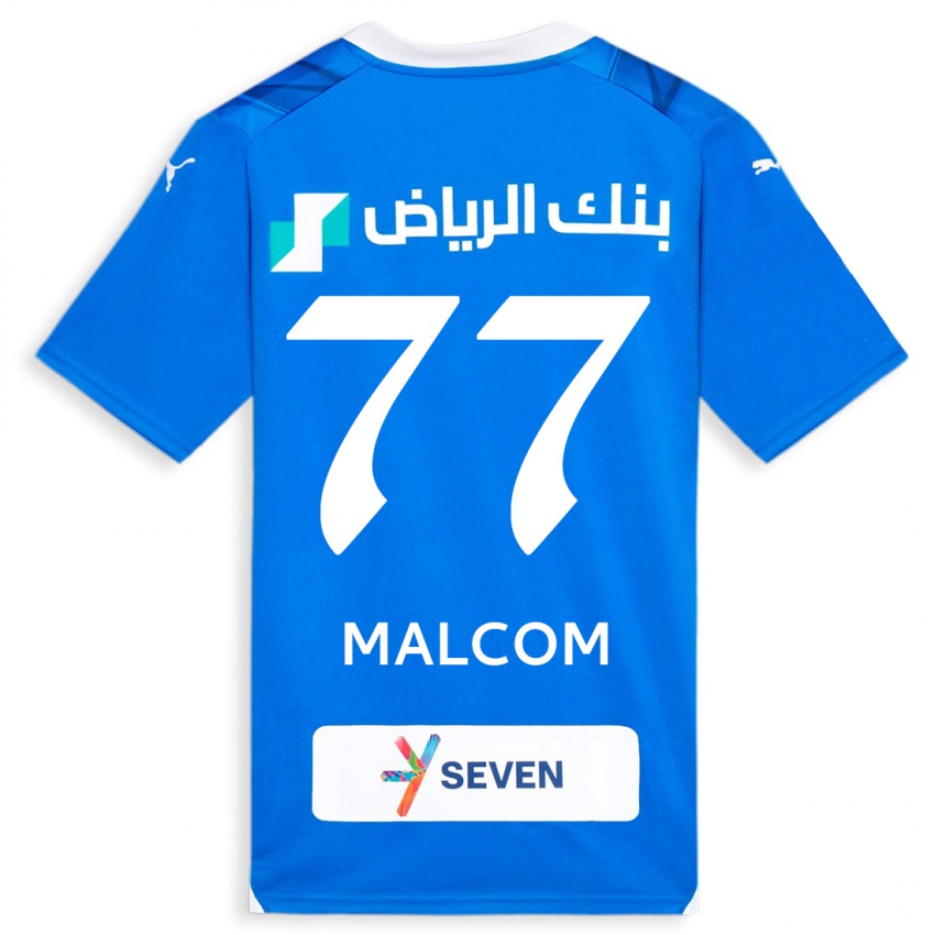 Niño Camiseta Malcom #77 Azul 1ª Equipación 2023/24 La Camisa Perú