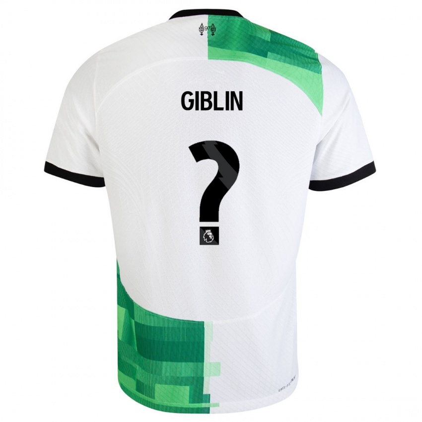 Niño Camiseta Nathan Giblin #0 Blanco Verde 2ª Equipación 2023/24 La Camisa Perú