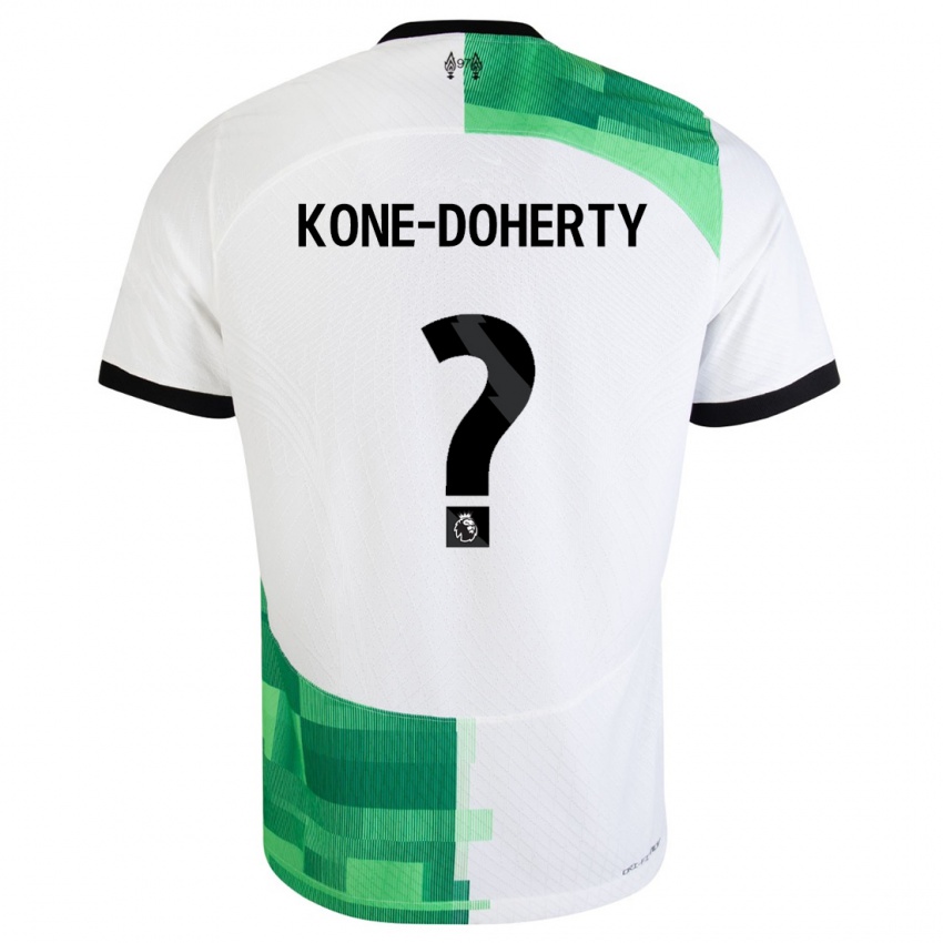 Niño Camiseta Trent Kone-Doherty #0 Blanco Verde 2ª Equipación 2023/24 La Camisa Perú