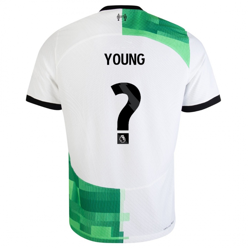 Niño Camiseta Ranel Young #0 Blanco Verde 2ª Equipación 2023/24 La Camisa Perú