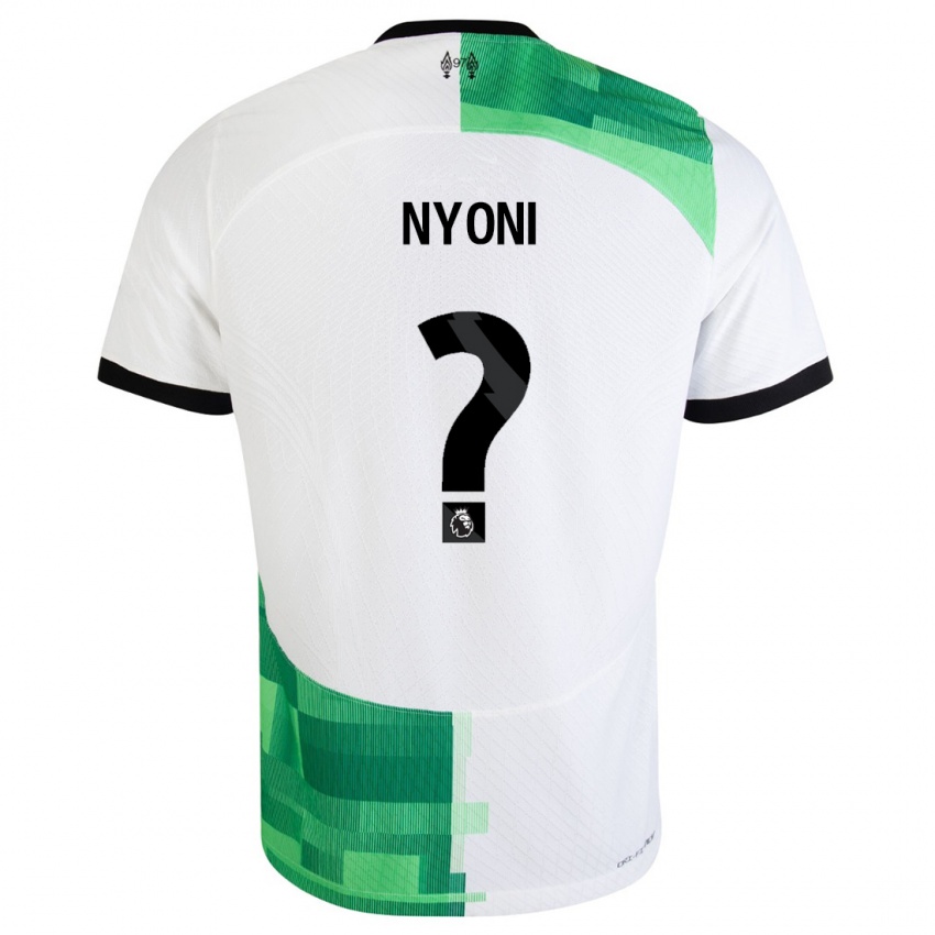 Niño Camiseta Trey Nyoni #0 Blanco Verde 2ª Equipación 2023/24 La Camisa Perú