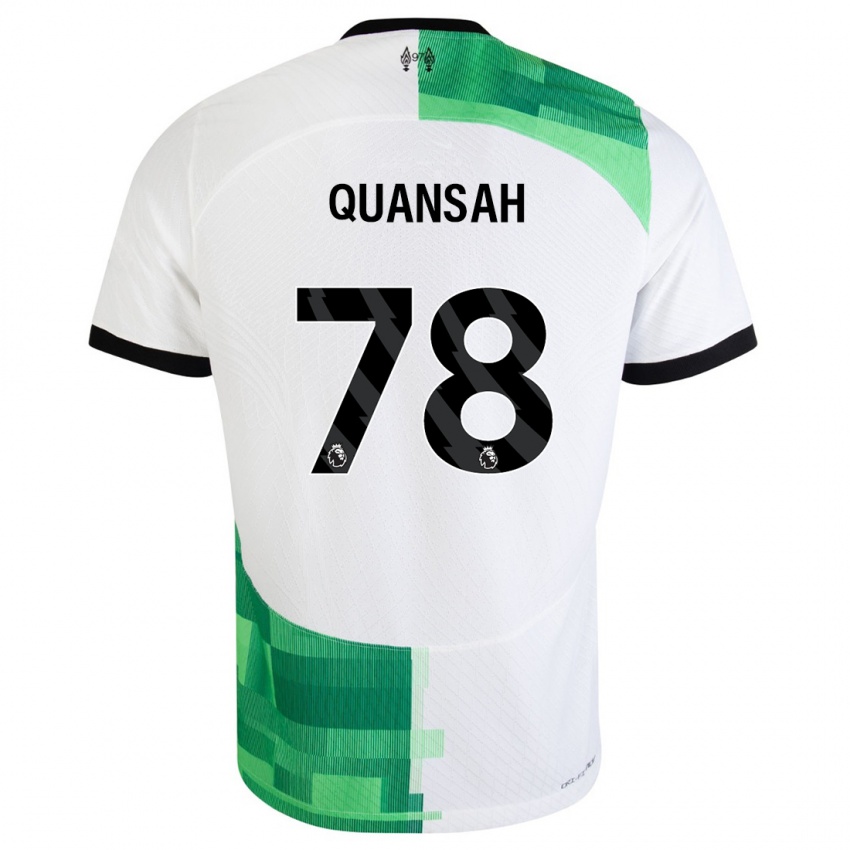 Niño Camiseta Jarell Quansah #78 Blanco Verde 2ª Equipación 2023/24 La Camisa Perú