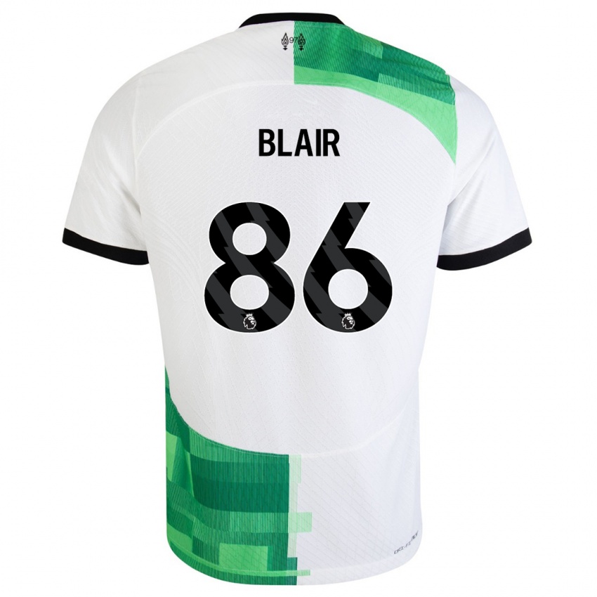 Niño Camiseta Harvey Blair #86 Blanco Verde 2ª Equipación 2023/24 La Camisa Perú