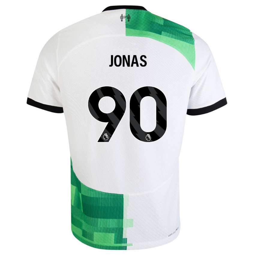 Niño Camiseta Lee Jonas #90 Blanco Verde 2ª Equipación 2023/24 La Camisa Perú