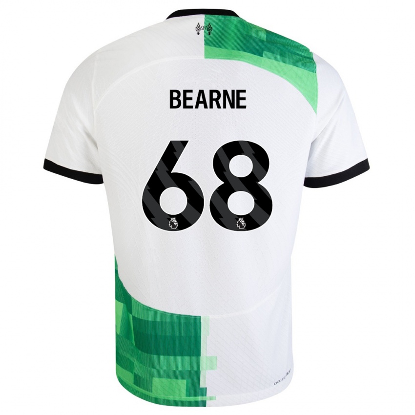 Niño Camiseta Jack Bearne #68 Blanco Verde 2ª Equipación 2023/24 La Camisa Perú