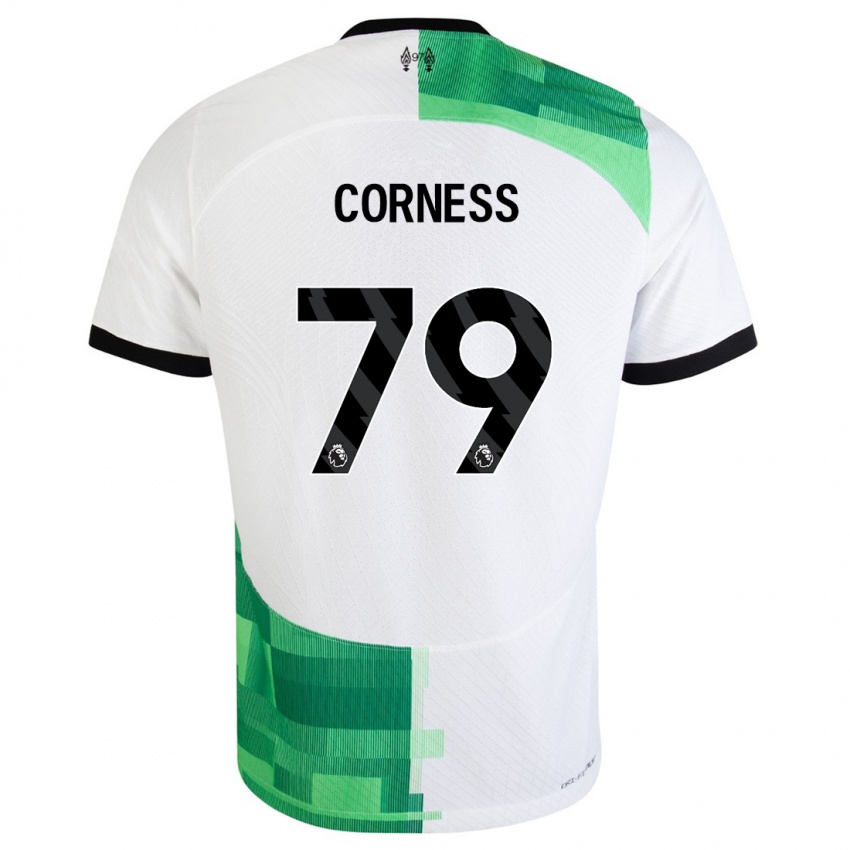 Niño Camiseta Dominic Corness #79 Blanco Verde 2ª Equipación 2023/24 La Camisa Perú