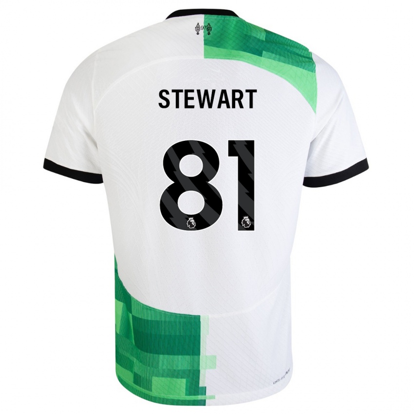 Niño Camiseta Layton Stewart #81 Blanco Verde 2ª Equipación 2023/24 La Camisa Perú