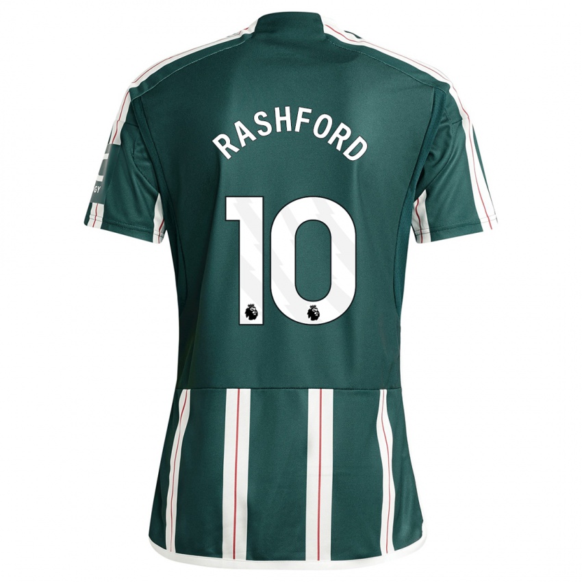 Niño Camiseta Marcus Rashford #10 Verde Oscuro 2ª Equipación 2023/24 La Camisa Perú