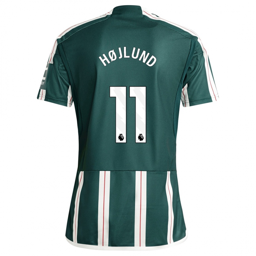 Niño Camiseta Rasmus Højlund #11 Verde Oscuro 2ª Equipación 2023/24 La Camisa Perú