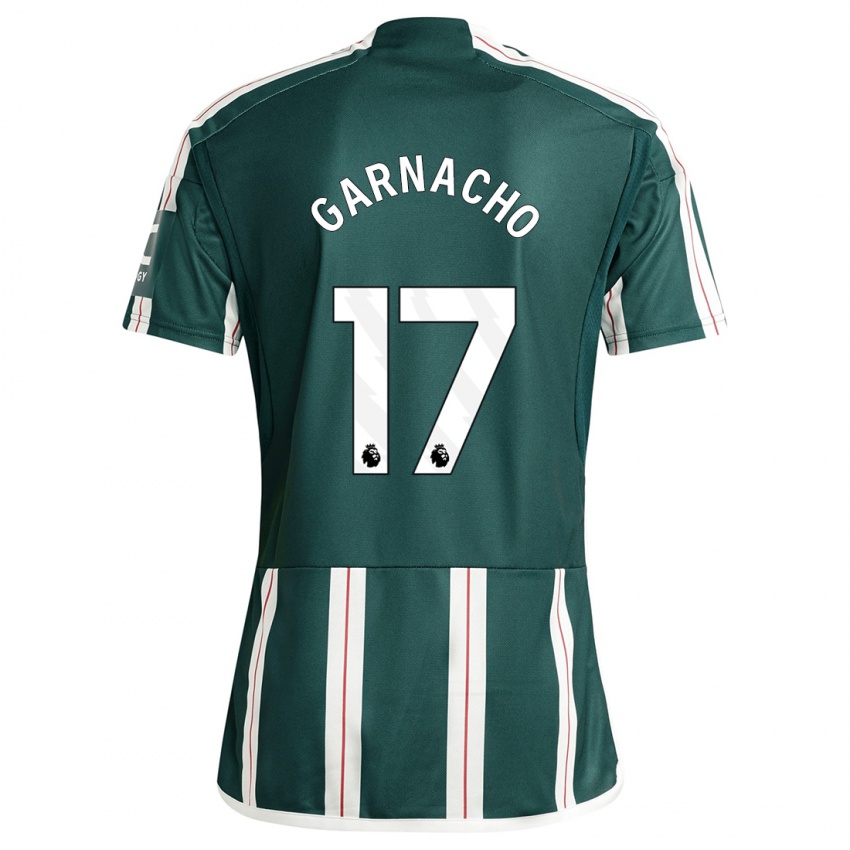 Niño Camiseta Alejandro Garnacho #17 Verde Oscuro 2ª Equipación 2023/24 La Camisa Perú