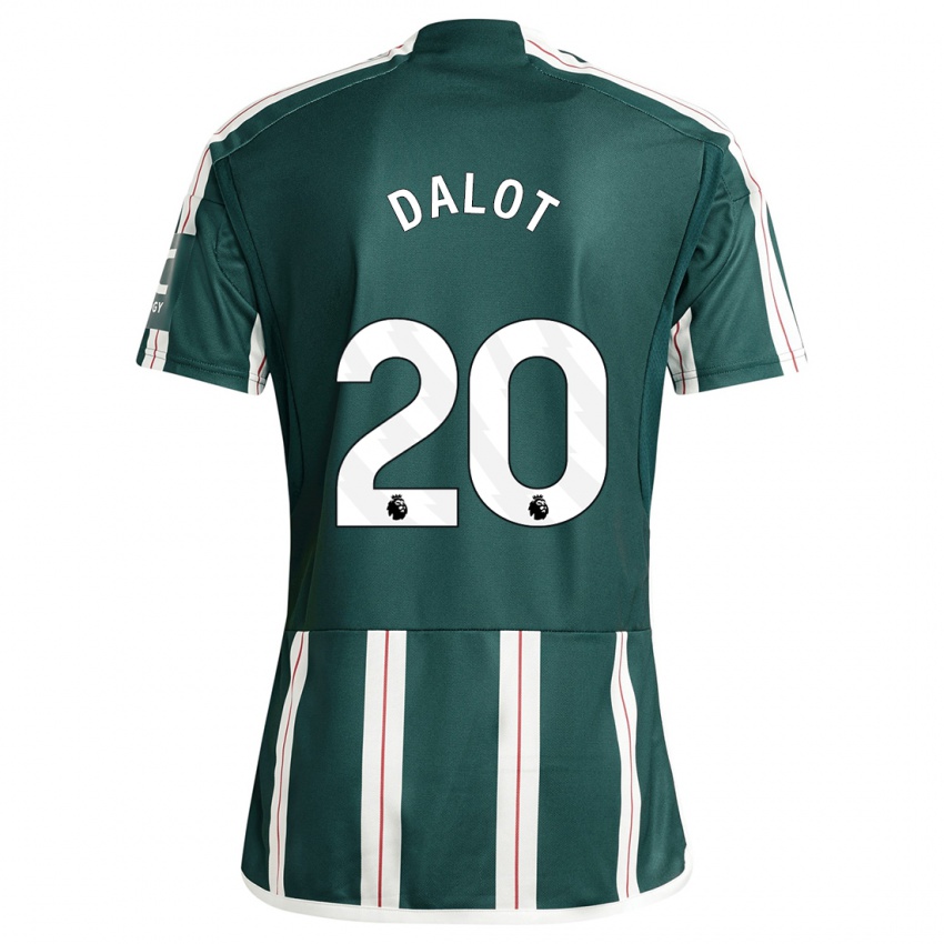 Niño Camiseta Diogo Dalot #20 Verde Oscuro 2ª Equipación 2023/24 La Camisa Perú