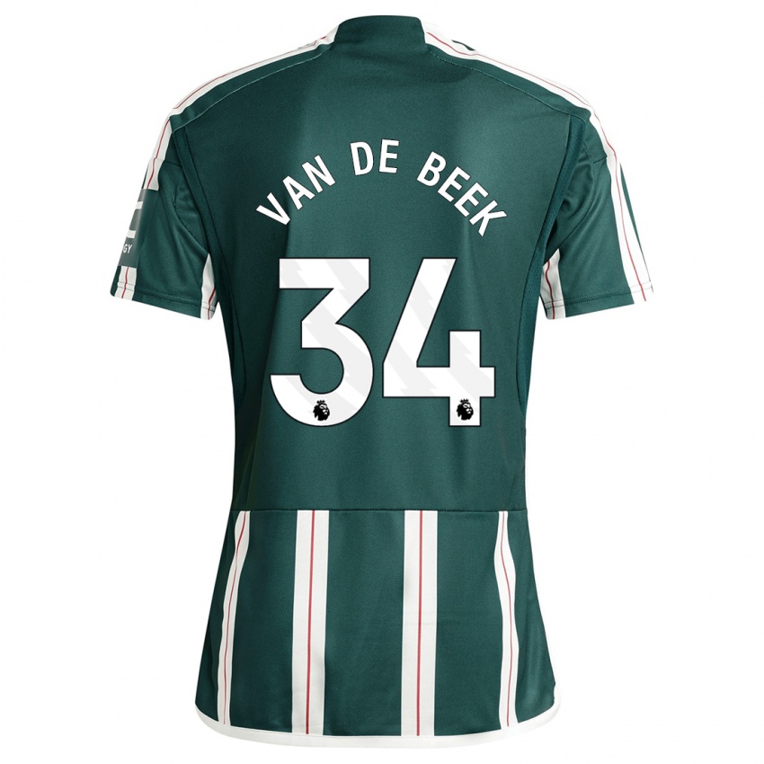 Niño Camiseta Donny Van De Beek #34 Verde Oscuro 2ª Equipación 2023/24 La Camisa Perú