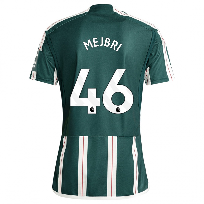 Niño Camiseta Hannibal Mejbri #46 Verde Oscuro 2ª Equipación 2023/24 La Camisa Perú