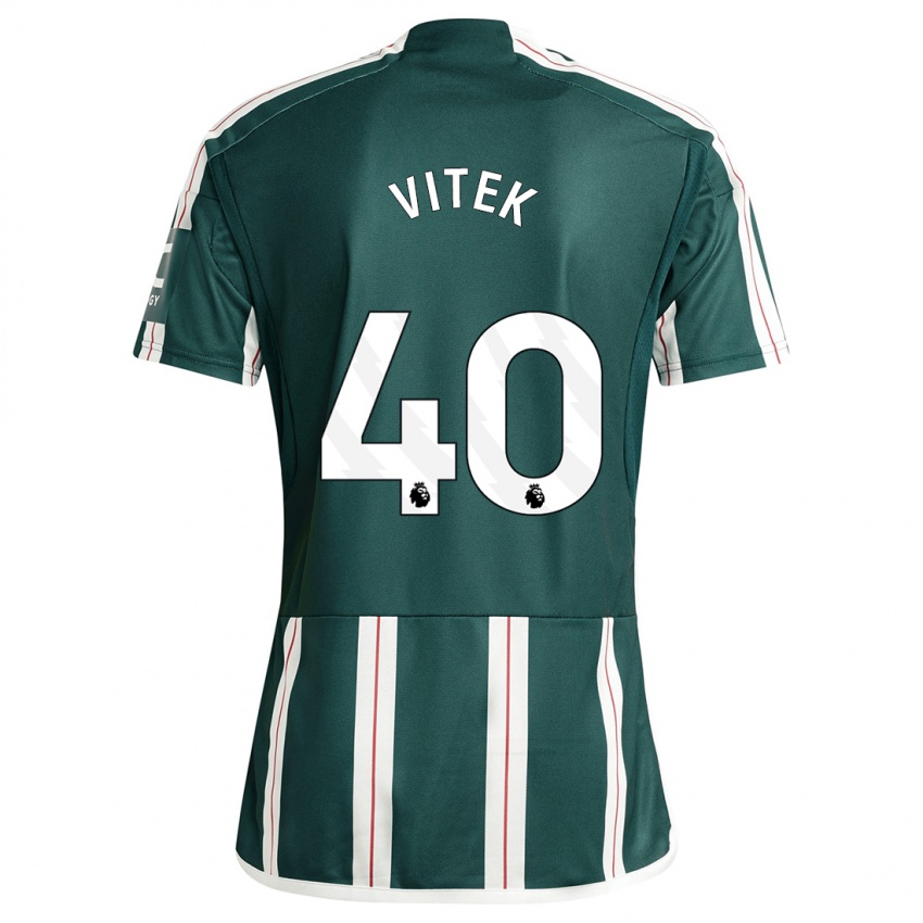 Niño Camiseta Radek Vitek #40 Verde Oscuro 2ª Equipación 2023/24 La Camisa Perú