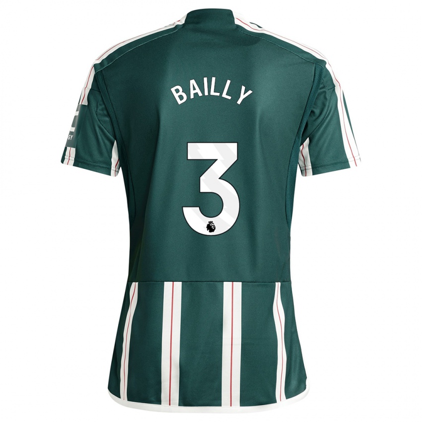 Niño Camiseta Eric Bailly #3 Verde Oscuro 2ª Equipación 2023/24 La Camisa Perú