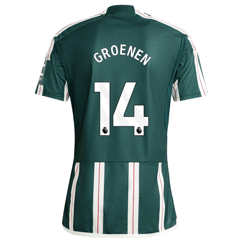 Niño Camiseta Jackie Groenen #14 Verde Oscuro 2ª Equipación 2023/24 La Camisa Perú