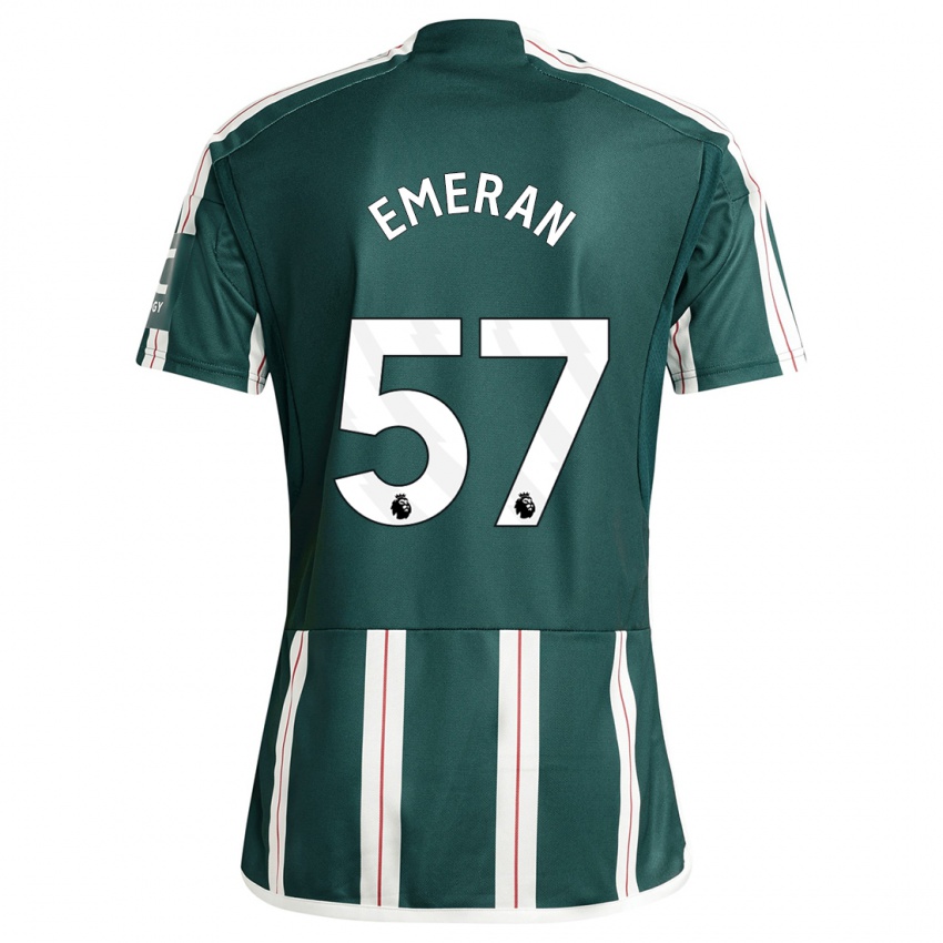 Niño Camiseta Noam Emeran #57 Verde Oscuro 2ª Equipación 2023/24 La Camisa Perú