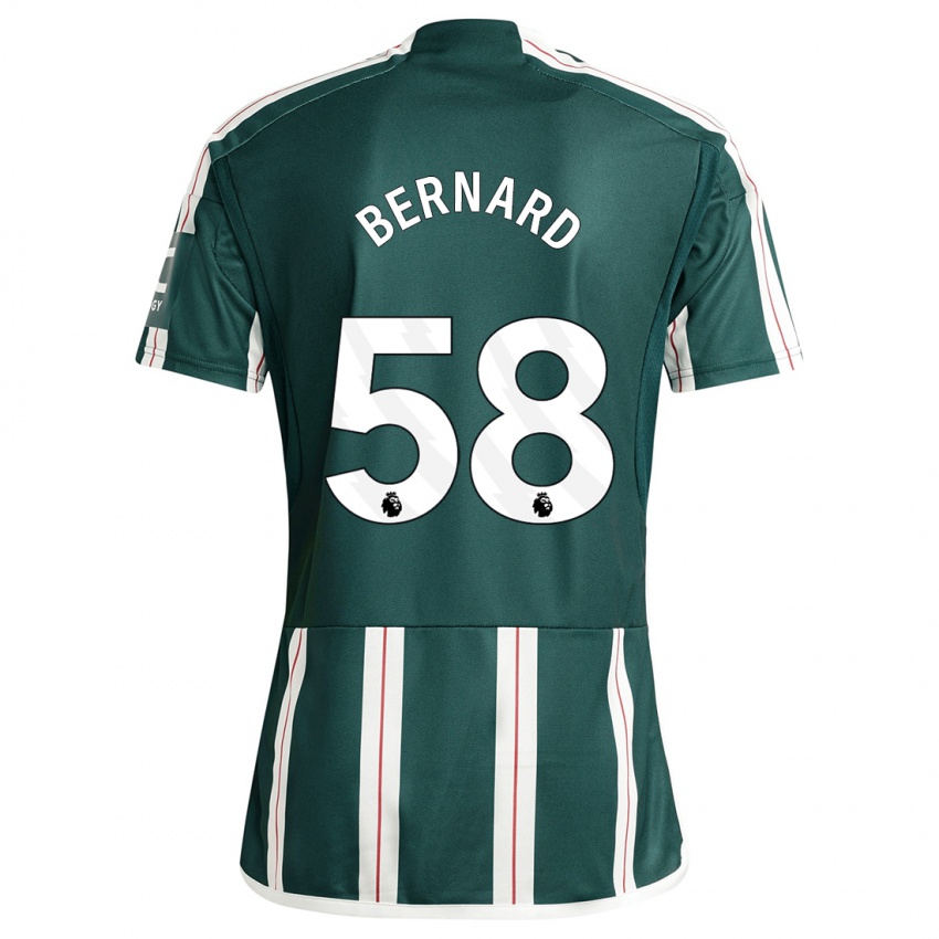 Niño Camiseta Bernard #58 Verde Oscuro 2ª Equipación 2023/24 La Camisa Perú