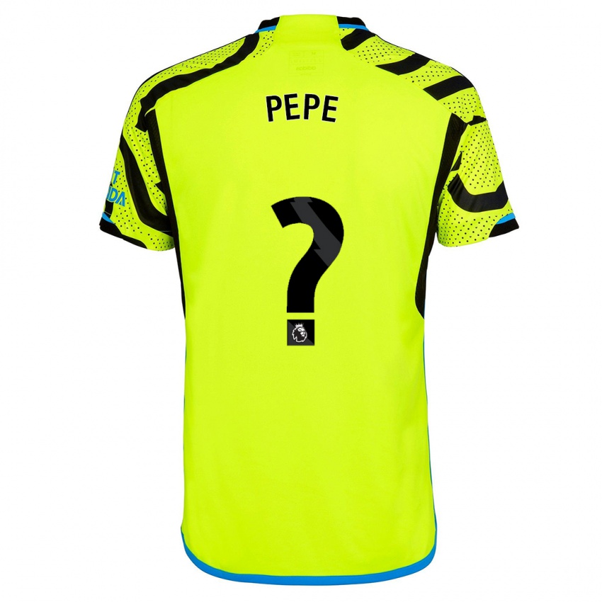 Niño Camiseta Nicolas Pepe #0 Amarillo 2ª Equipación 2023/24 La Camisa Perú