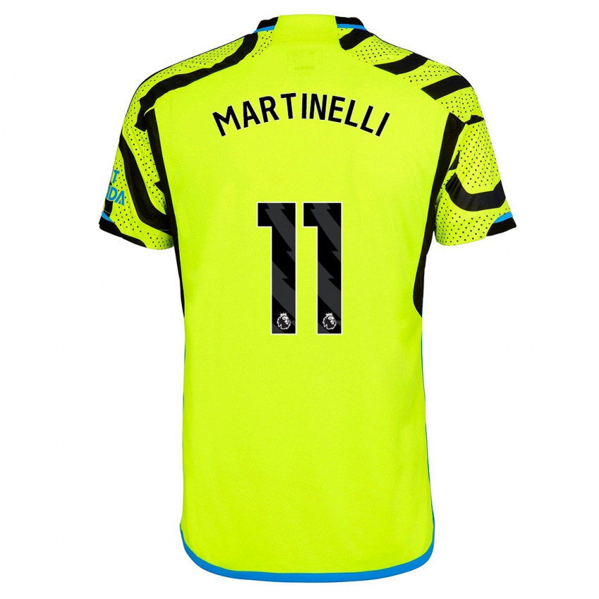 Niño Camiseta Gabriel Martinelli #11 Amarillo 2ª Equipación 2023/24 La Camisa Perú