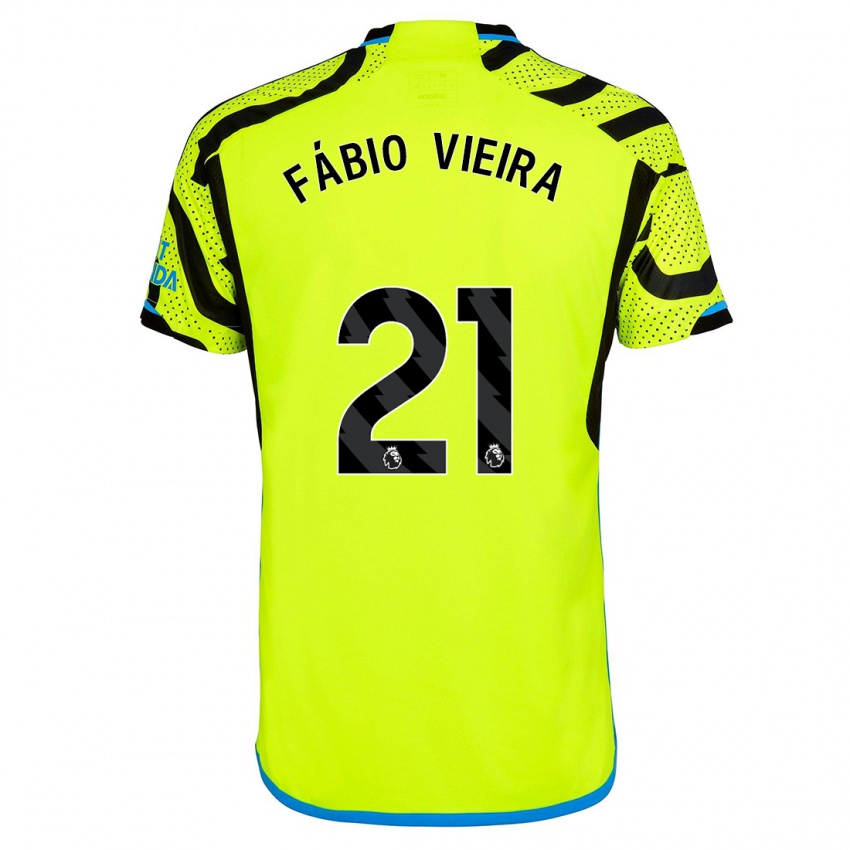 Niño Camiseta Fabio Vieira #21 Amarillo 2ª Equipación 2023/24 La Camisa Perú