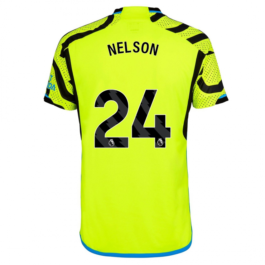 Niño Camiseta Reiss Nelson #24 Amarillo 2ª Equipación 2023/24 La Camisa Perú