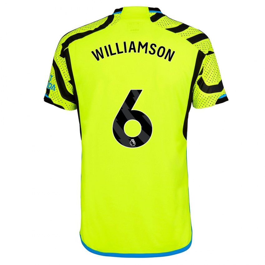 Niño Camiseta Leah Williamson #6 Amarillo 2ª Equipación 2023/24 La Camisa Perú