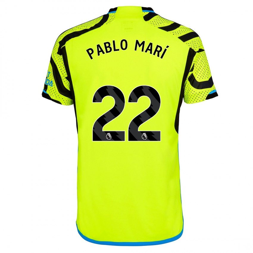 Niño Camiseta Pablo Mari #22 Amarillo 2ª Equipación 2023/24 La Camisa Perú