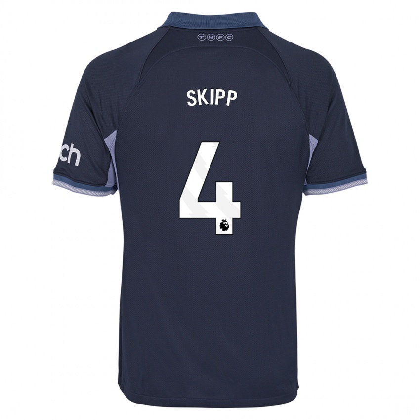 Niño Camiseta Oliver Skipp #4 Azul Oscuro 2ª Equipación 2023/24 La Camisa Perú