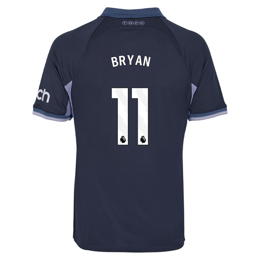 Niño Camiseta Bryan Gil #11 Azul Oscuro 2ª Equipación 2023/24 La Camisa Perú