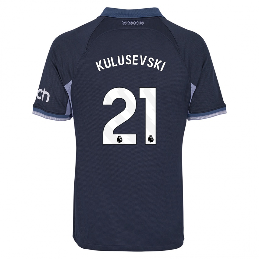 Niño Camiseta Dejan Kulusevski #21 Azul Oscuro 2ª Equipación 2023/24 La Camisa Perú