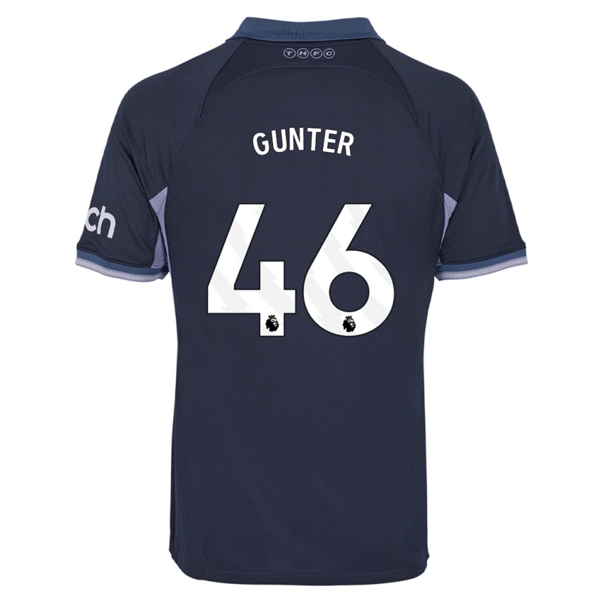 Niño Camiseta Luca Gunter #46 Azul Oscuro 2ª Equipación 2023/24 La Camisa Perú