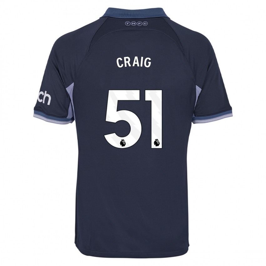 Niño Camiseta Matthew Craig #51 Azul Oscuro 2ª Equipación 2023/24 La Camisa Perú